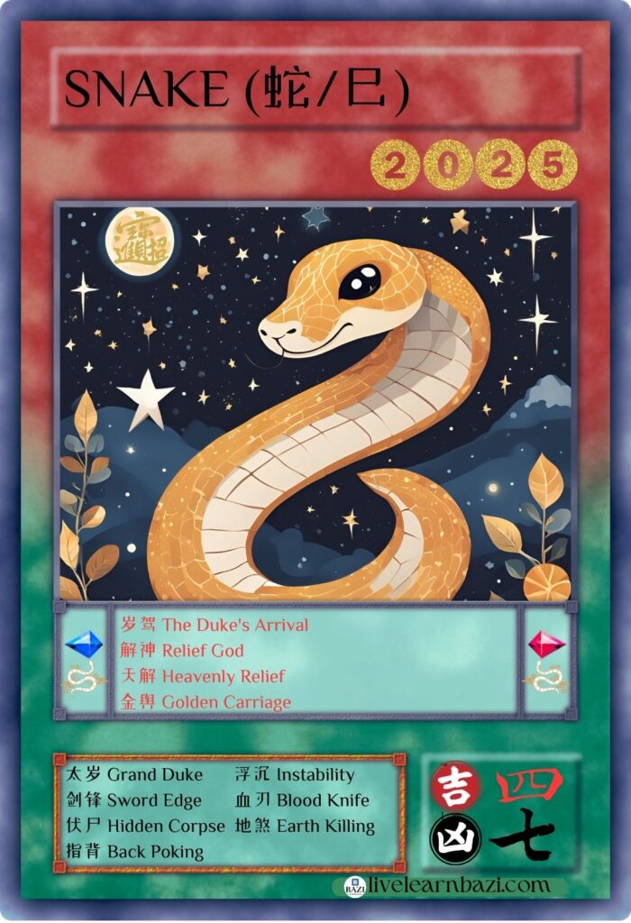 Snake Chinese Zodiac 2025
